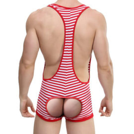 mens-stripe-open-back-bodysuit-red